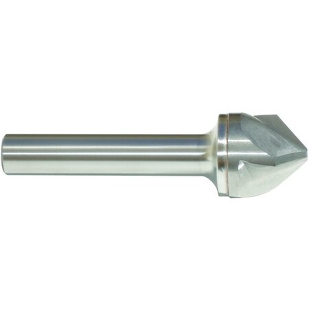 Morse Machine Countersink, Series 5753, 58 Body Dia, 234 Overall Length, 38 Shank Dia, 3 Flutes, 6 50648
